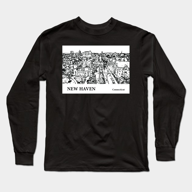 New Haven Connecticut Long Sleeve T-Shirt by Lakeric